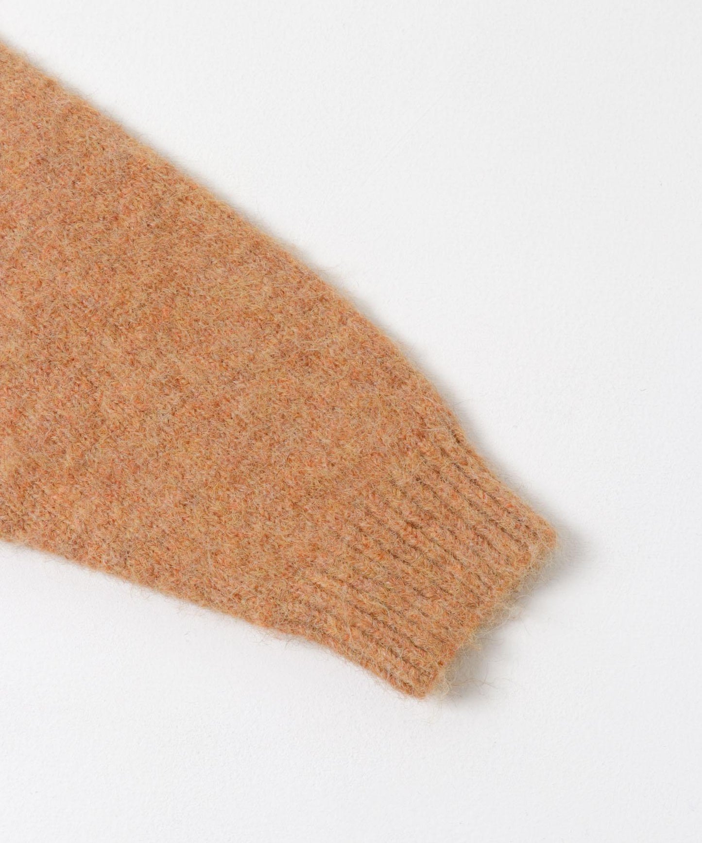 毛絨針織翻領套頭衫