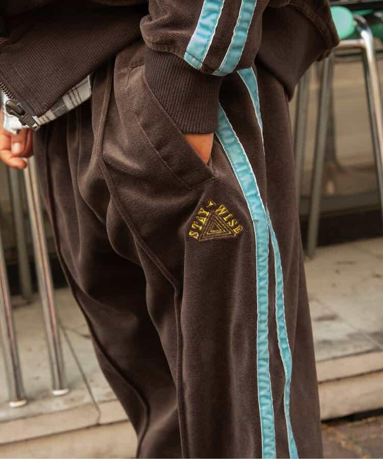 天鵝絨運動長褲(可成套搭配) 十分褲