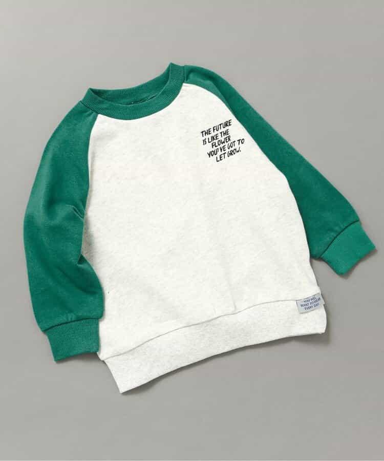 拼色插肩袖單點裝飾衛衣