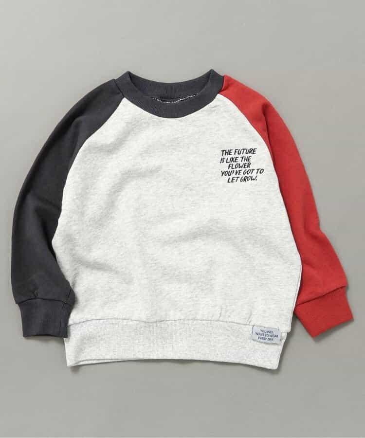 拼色插肩袖單點裝飾衛衣