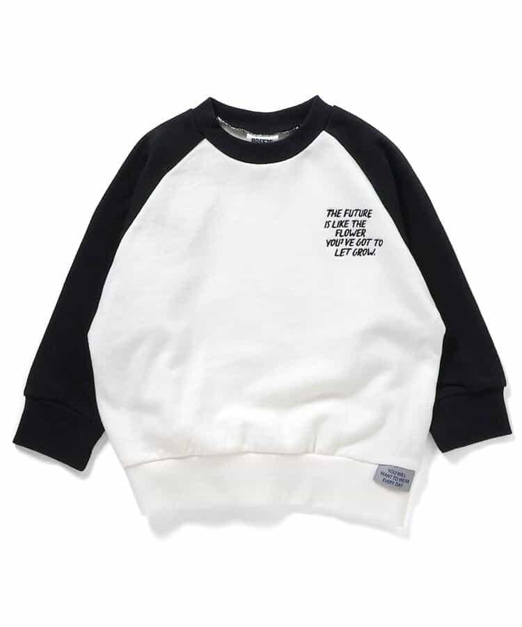 拼色插肩袖單點裝飾衛衣