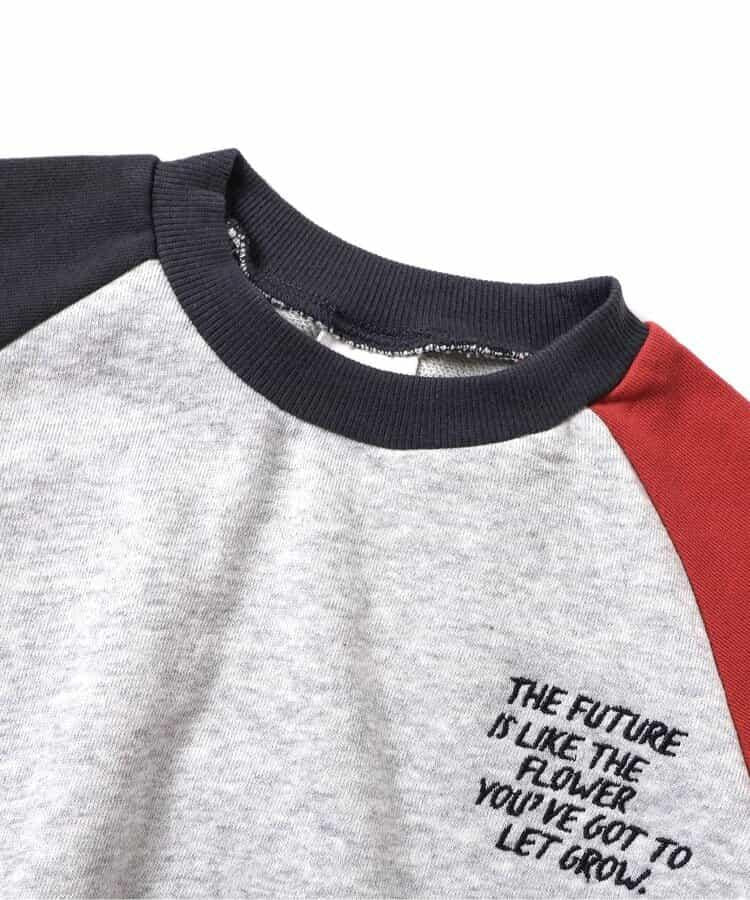 拼色插肩袖單點裝飾衛衣