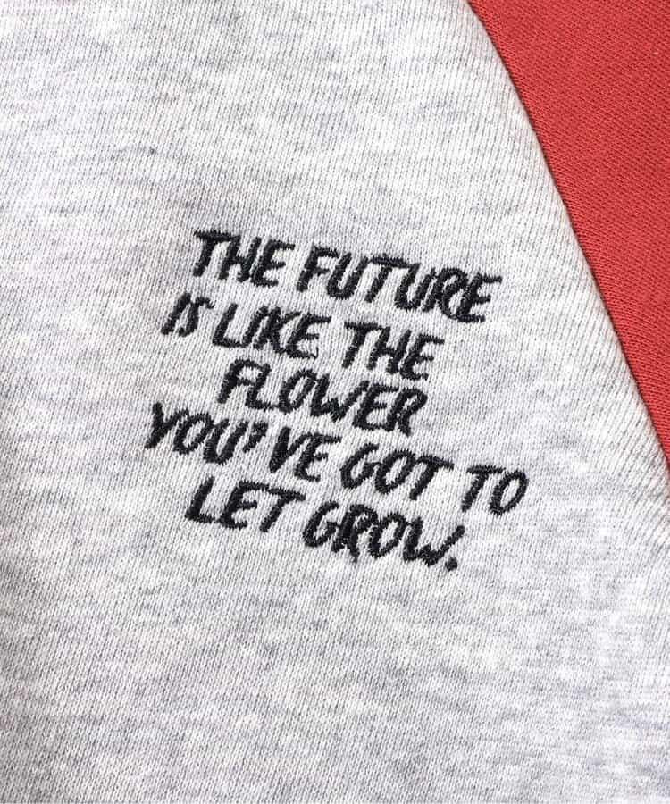 拼色插肩袖單點裝飾衛衣