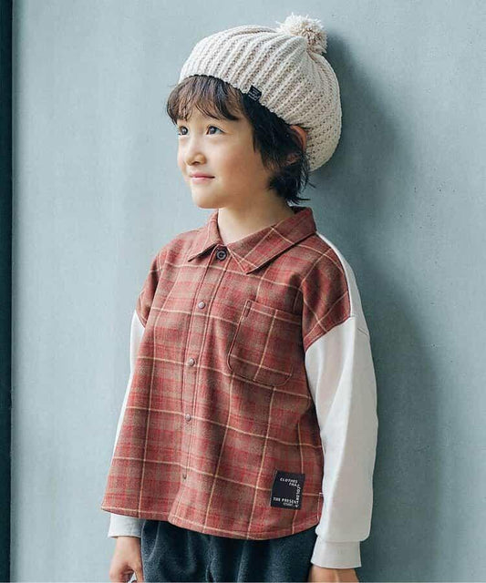 【リンク】保暖格紋疊穿風格上衣