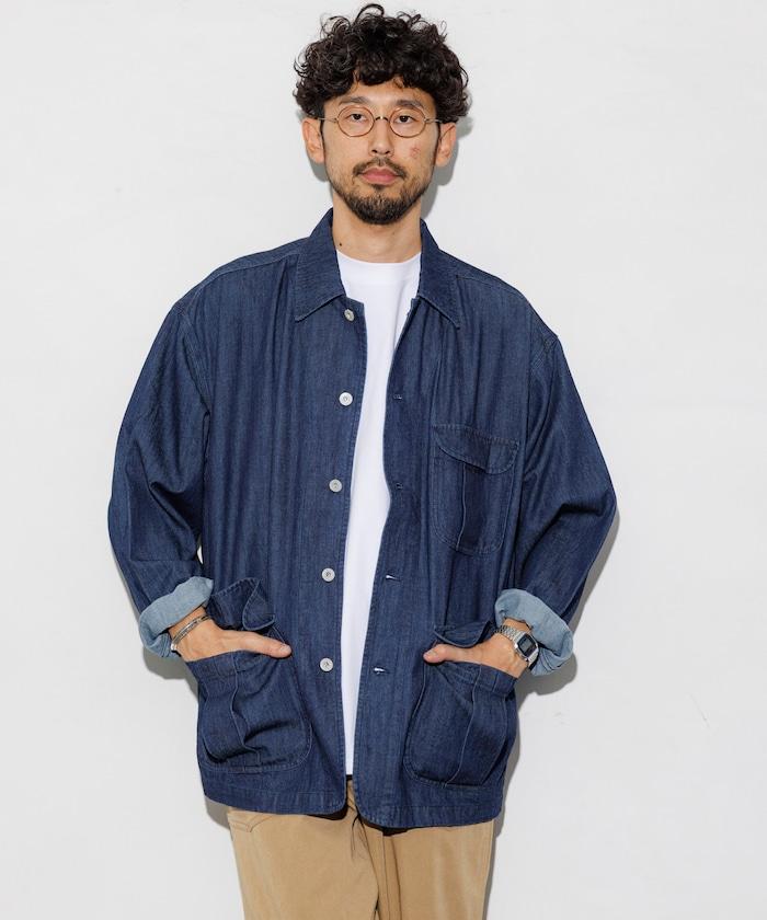 特別牛仔狩獵工裝外套細條紋