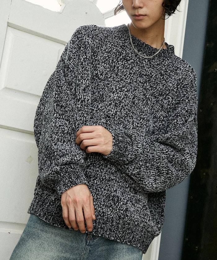 毛圈紗圓領針織衫