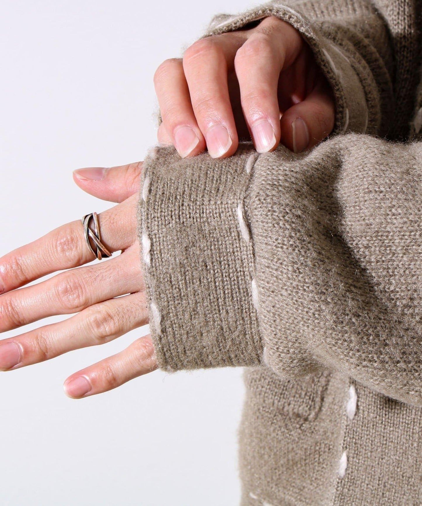 【男女同款】手工縫線針織夾克