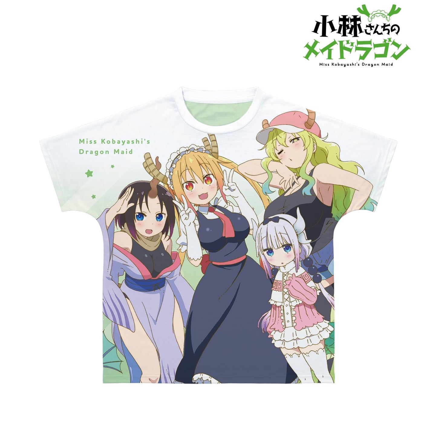 《小林家的龍女僕》_(尺寸/XXXL)_托爾&康娜&艾爾瑪&露科亞 全幅印花男女通用T恤