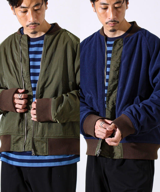 【尼龍×抓絨】2WAY可雙面穿飛行員夾克 MA-1