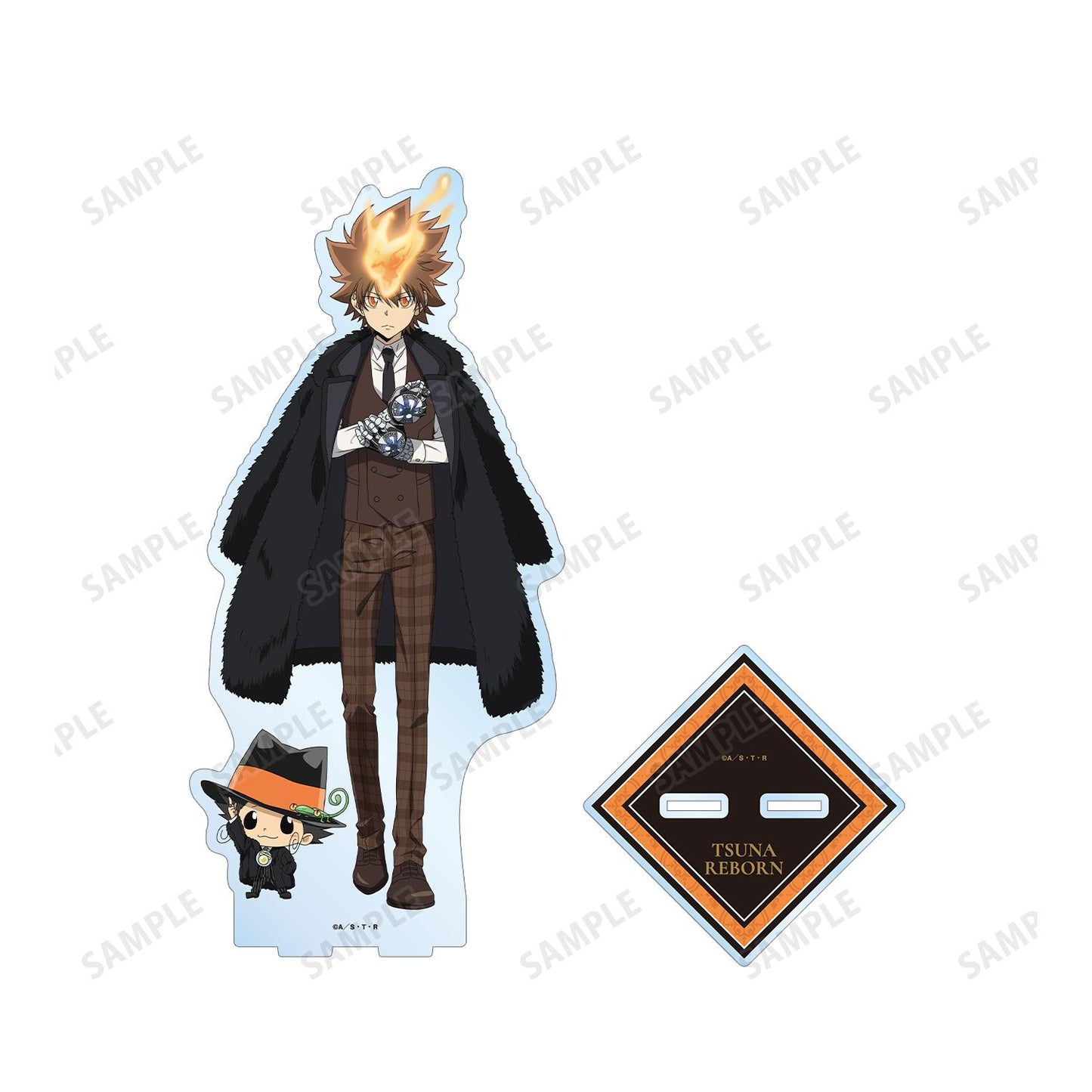 《家庭教師HITMAN REBORN!》_新繪 沢田綱吉&里包恩 毛皮大衣×西裝ver. 特大亞克力立牌