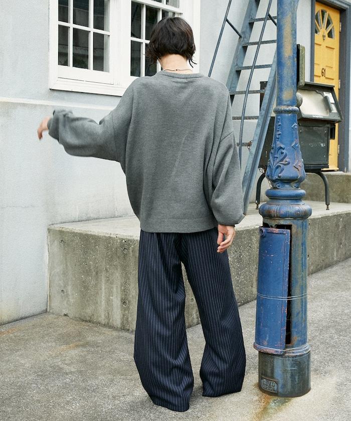 花呢花朵套頭針織衫