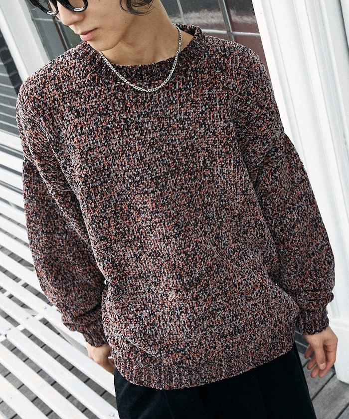 毛圈紗圓領針織衫