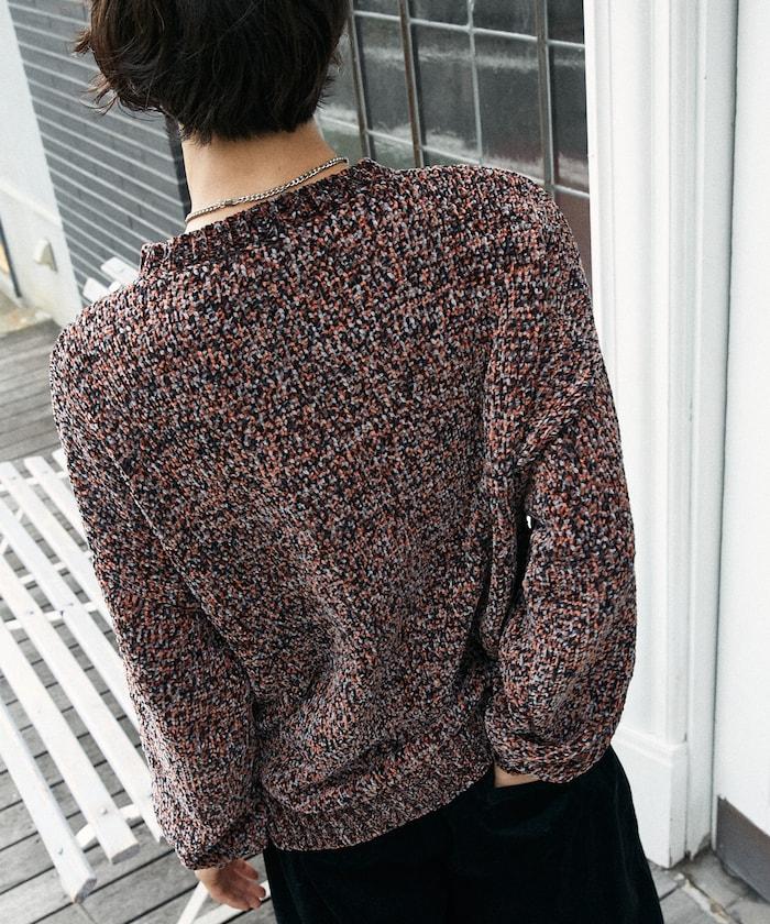 毛圈紗圓領針織衫