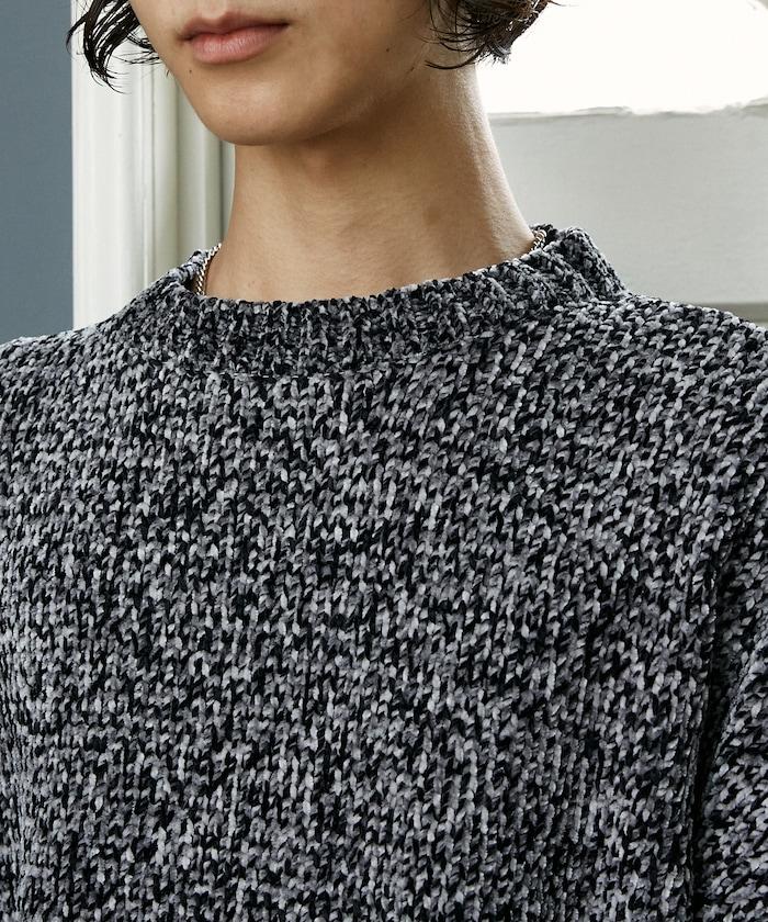 毛圈紗圓領針織衫