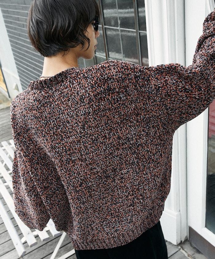 毛圈紗圓領針織衫