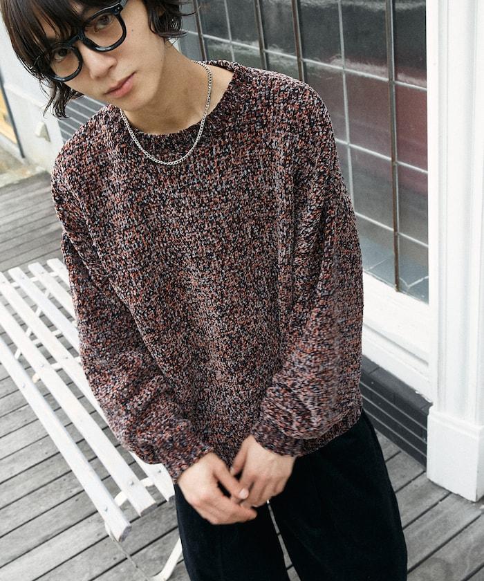 毛圈紗圓領針織衫