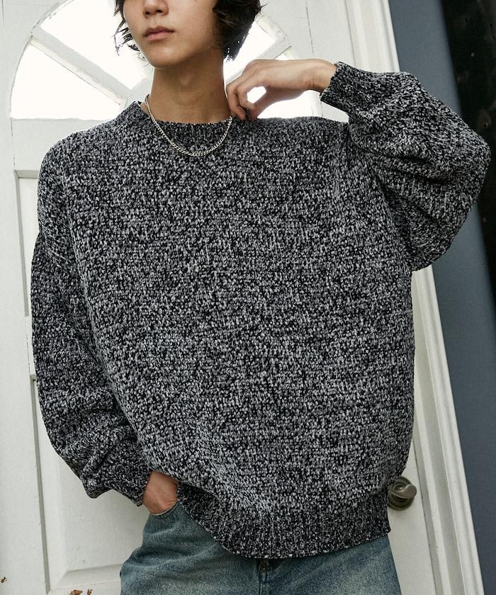 毛圈紗圓領針織衫