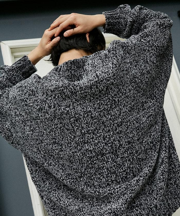 毛圈紗圓領針織衫