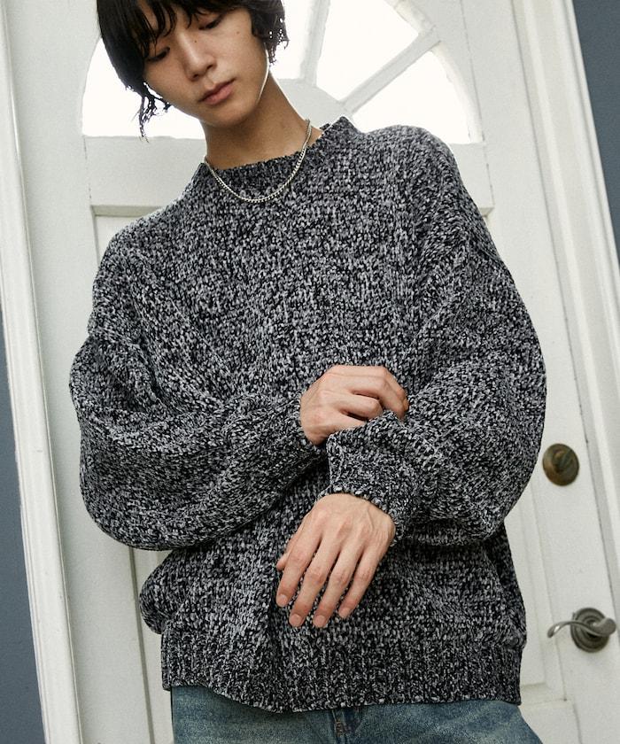 毛圈紗圓領針織衫