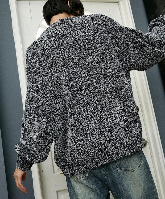 毛圈紗圓領針織衫