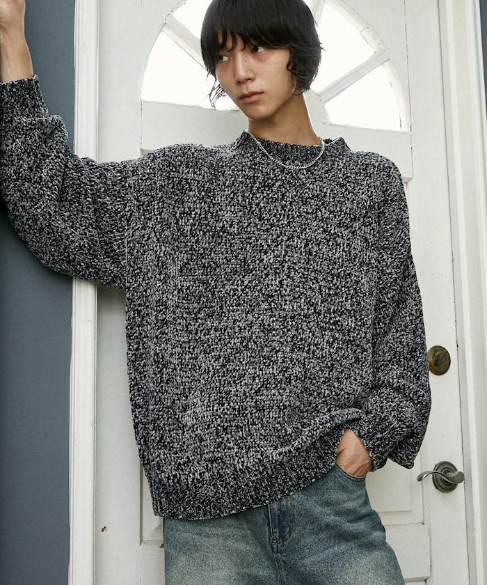 毛圈紗圓領針織衫