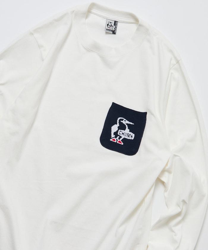 CHUMS×FREAK'S STORE特別款 Booby Bird針織口袋圓領長袖T恤