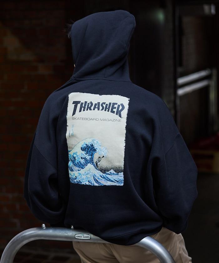 THRASHER×FREAK'S STORE 特別款 寬鬆版型 背部印花 套頭衛衣 / Japan Art