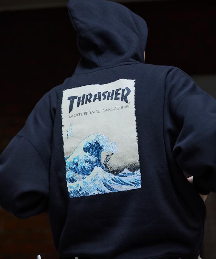 THRASHER×FREAK'S STORE 特別款 寬鬆版型 背部印花 套頭衛衣 / Japan Art