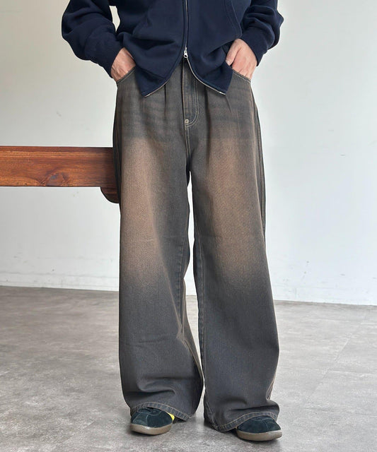 復古風寬鬆牛仔褲
