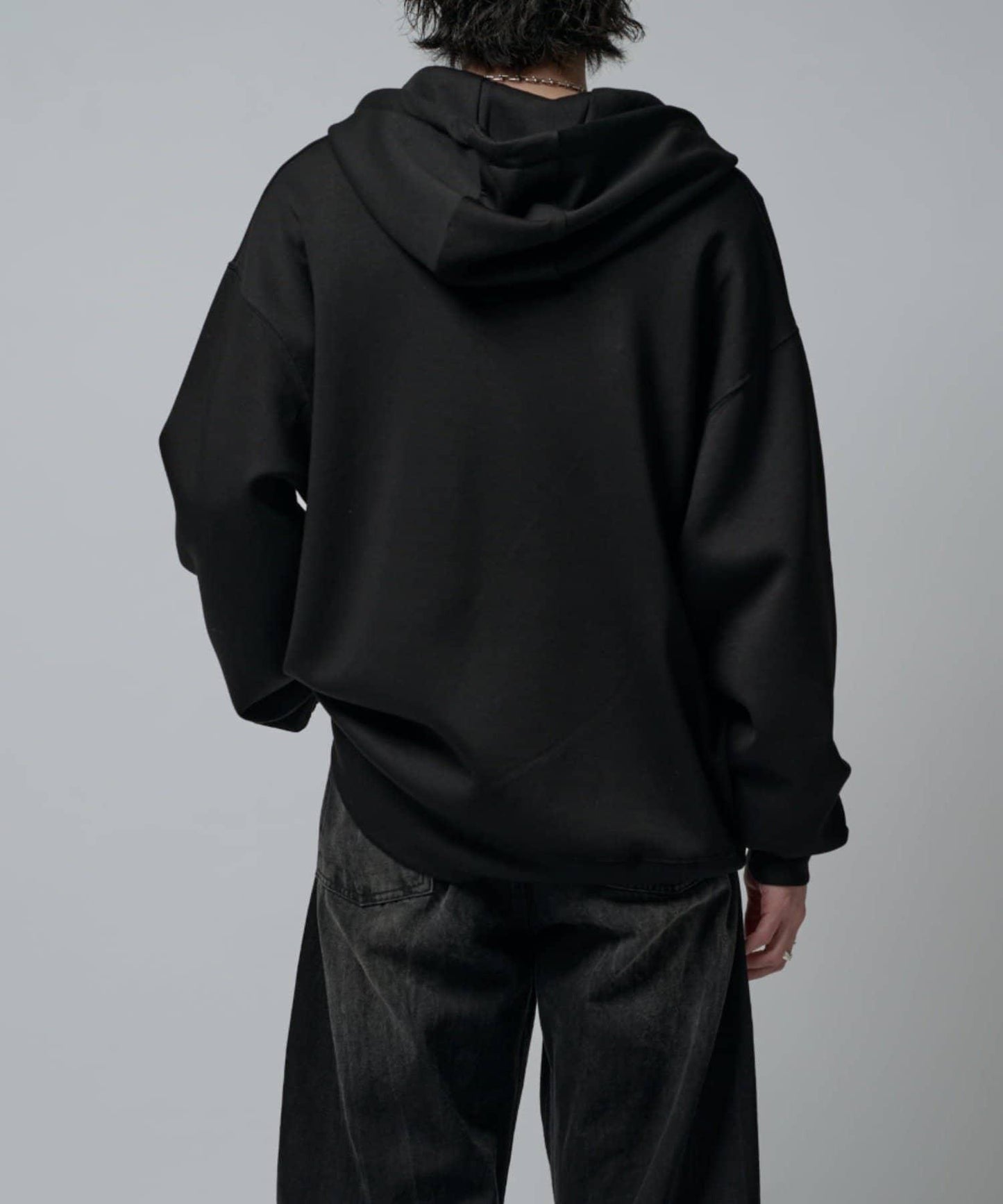 絲滑針織拉鍊連帽衫