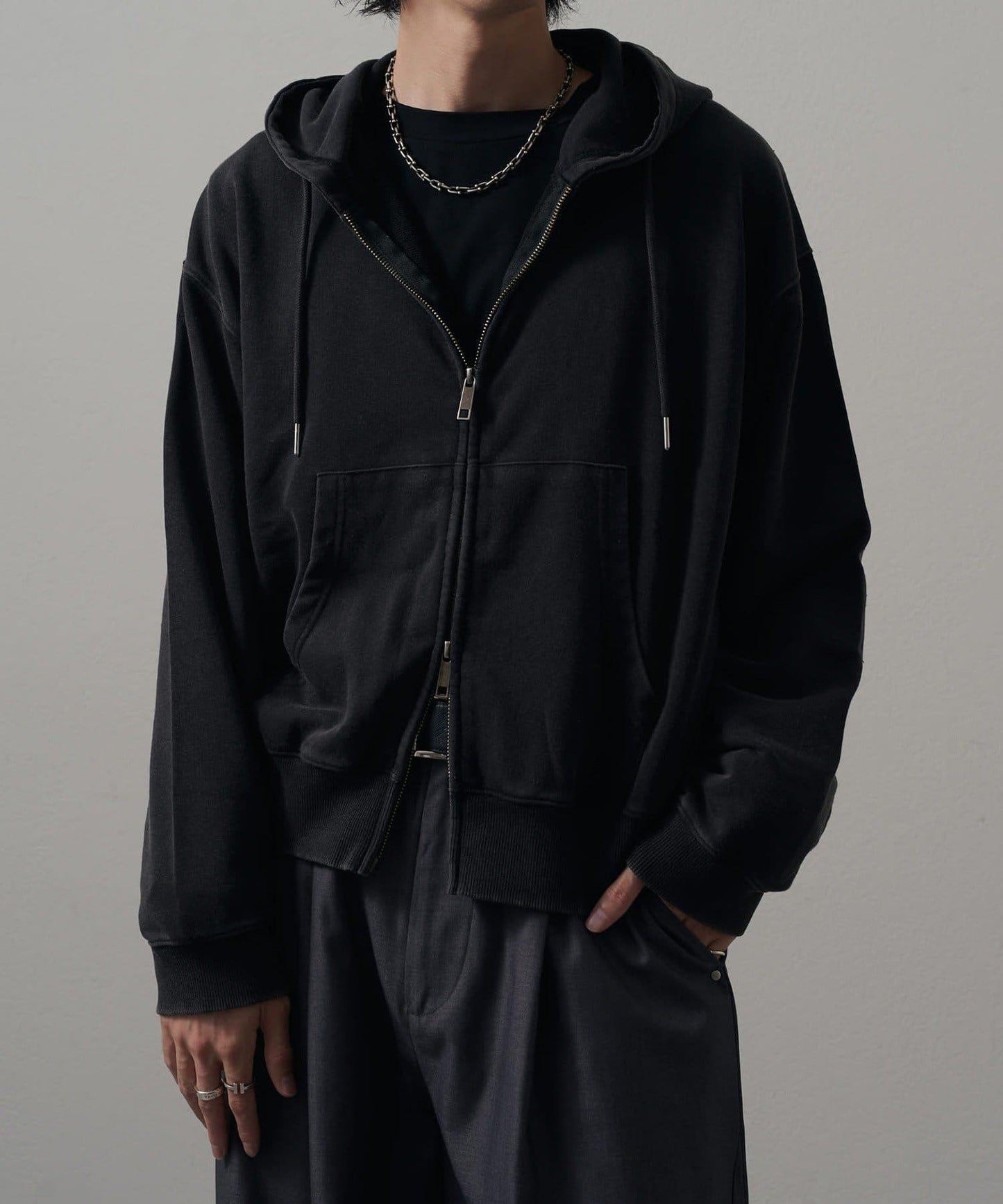 <Lui's ONE>雪花水洗拉鍊衛衣連帽衫