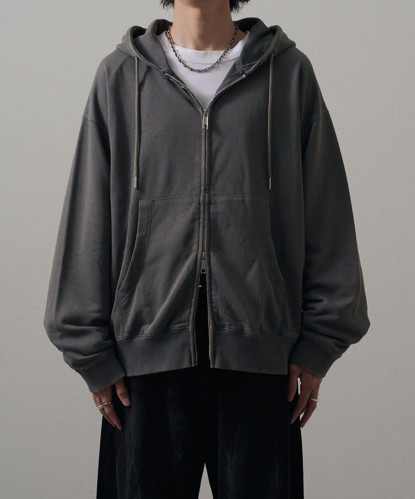 <Lui's ONE>雪花水洗拉鍊衛衣連帽衫