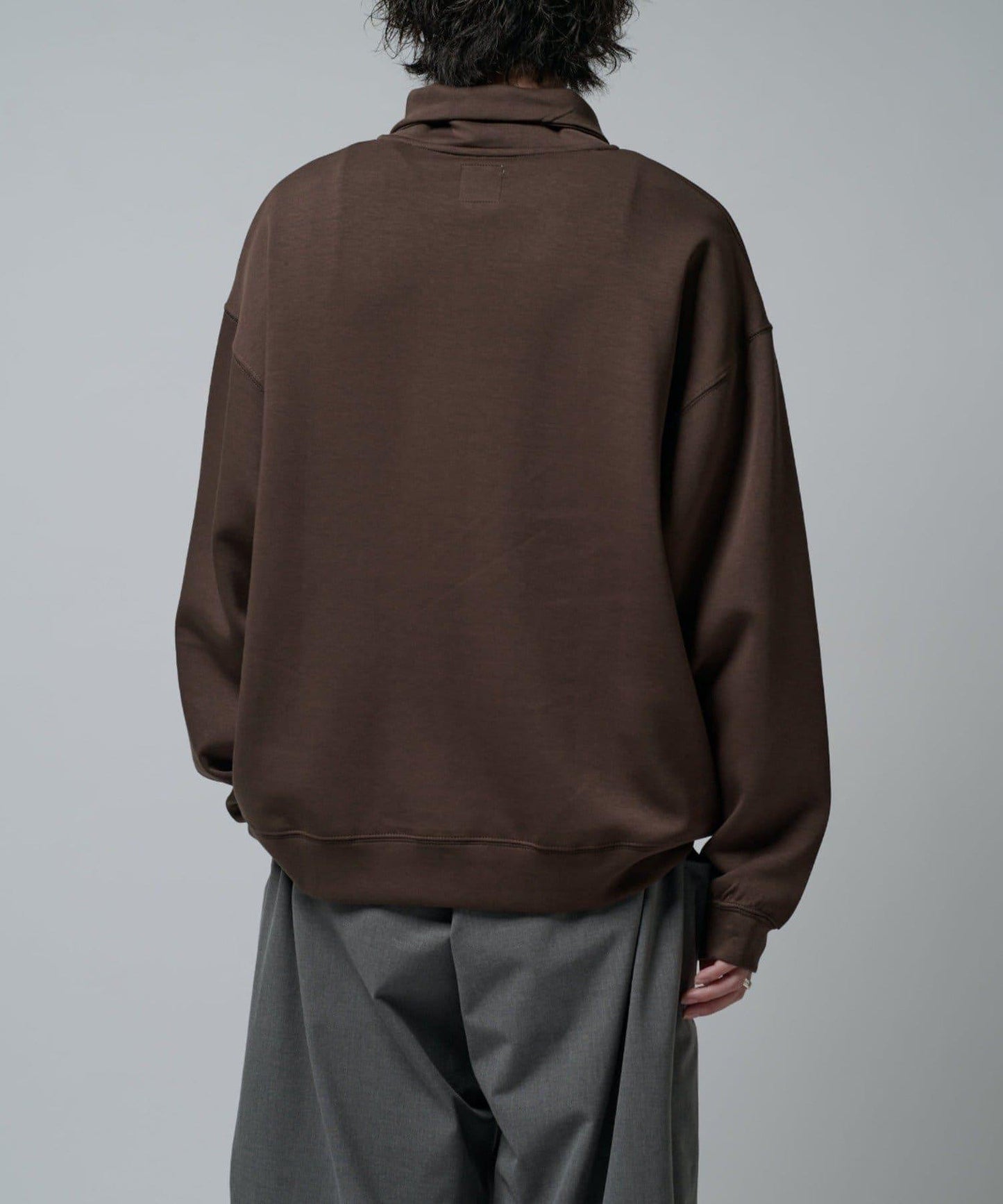 絲滑面料半拉鍊上衣