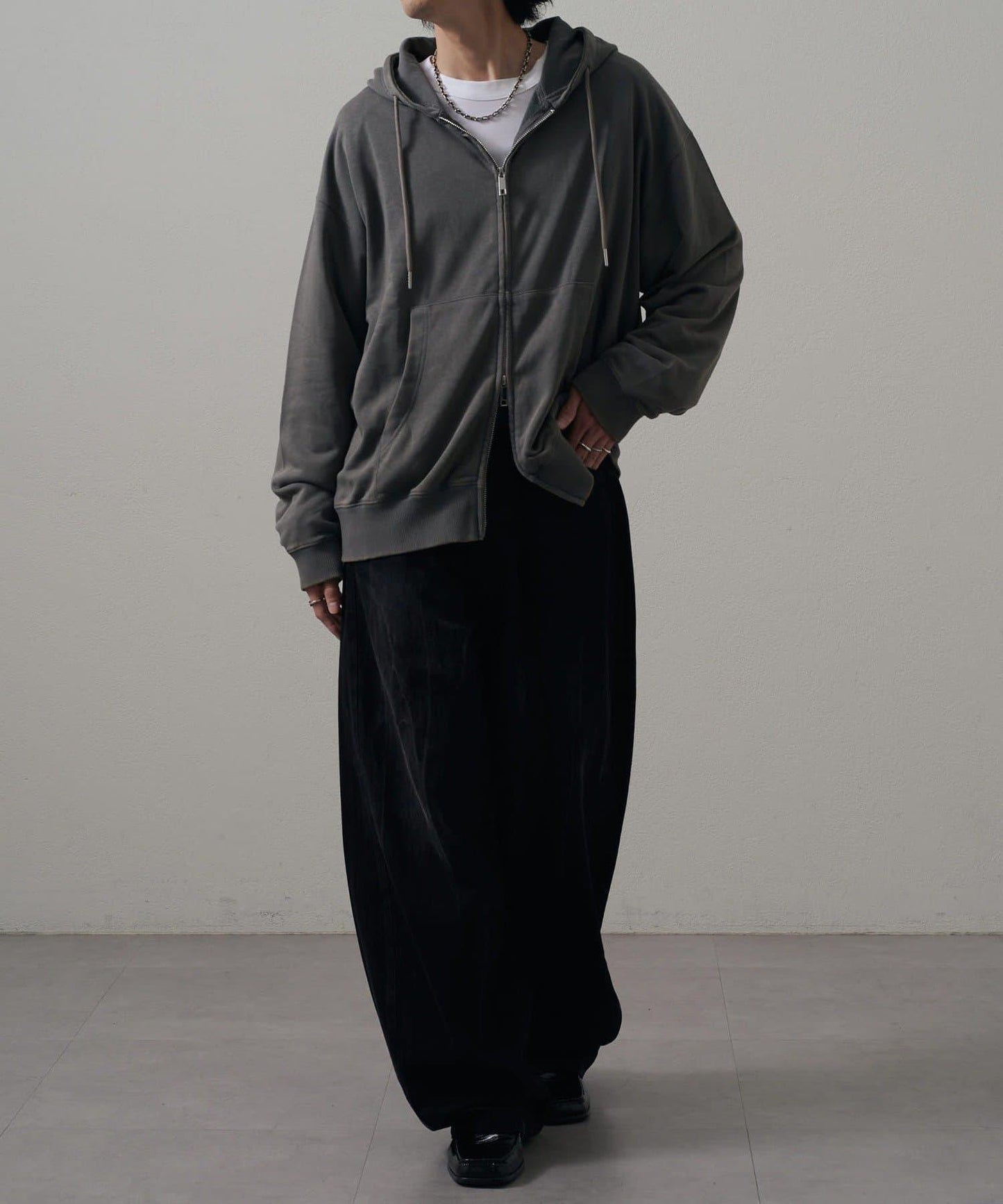 <Lui's ONE>雪花水洗拉鍊衛衣連帽衫