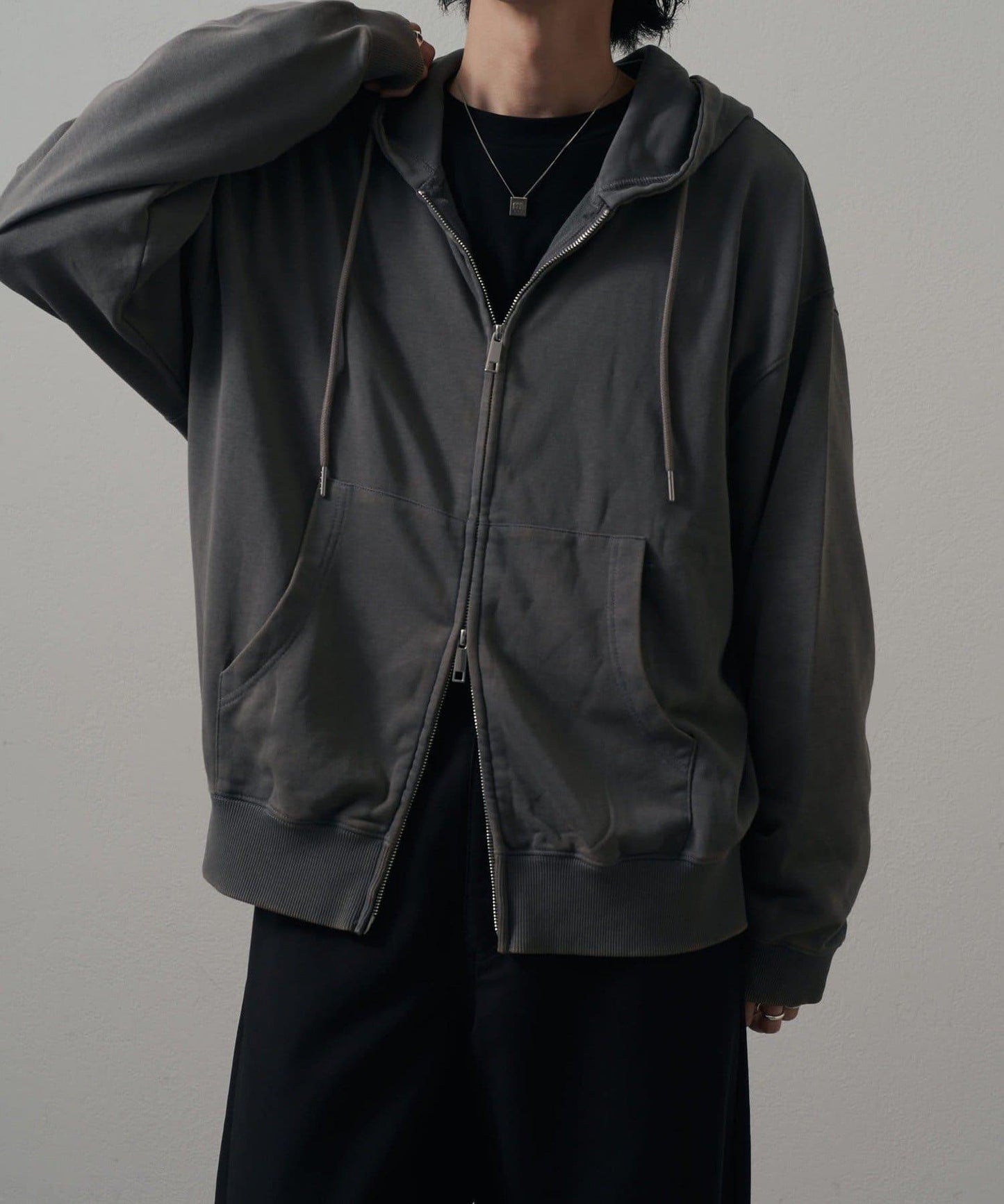 <Lui's ONE>雪花水洗拉鍊衛衣連帽衫