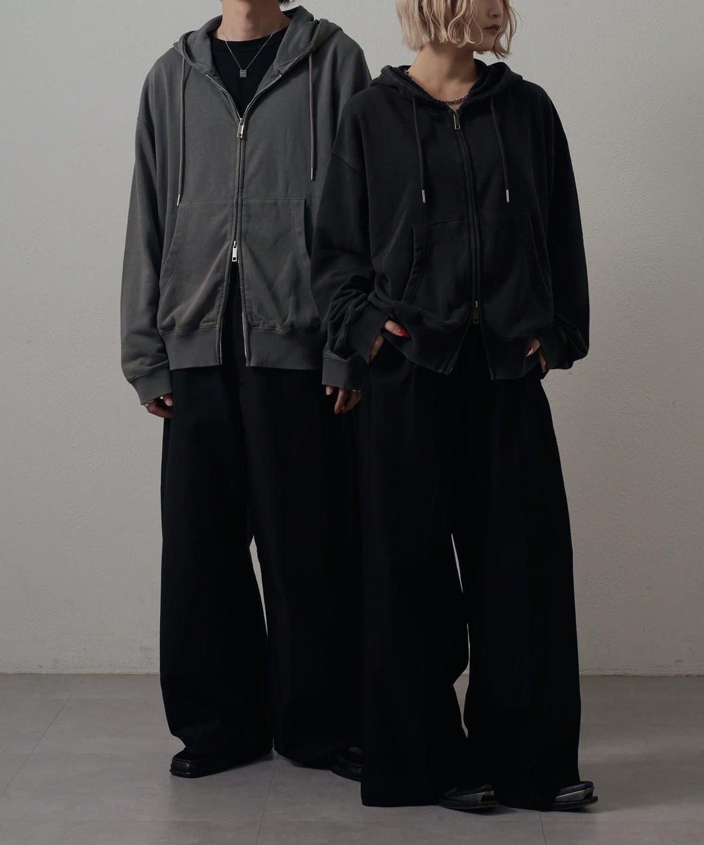 <Lui's ONE>雪花水洗拉鍊衛衣連帽衫