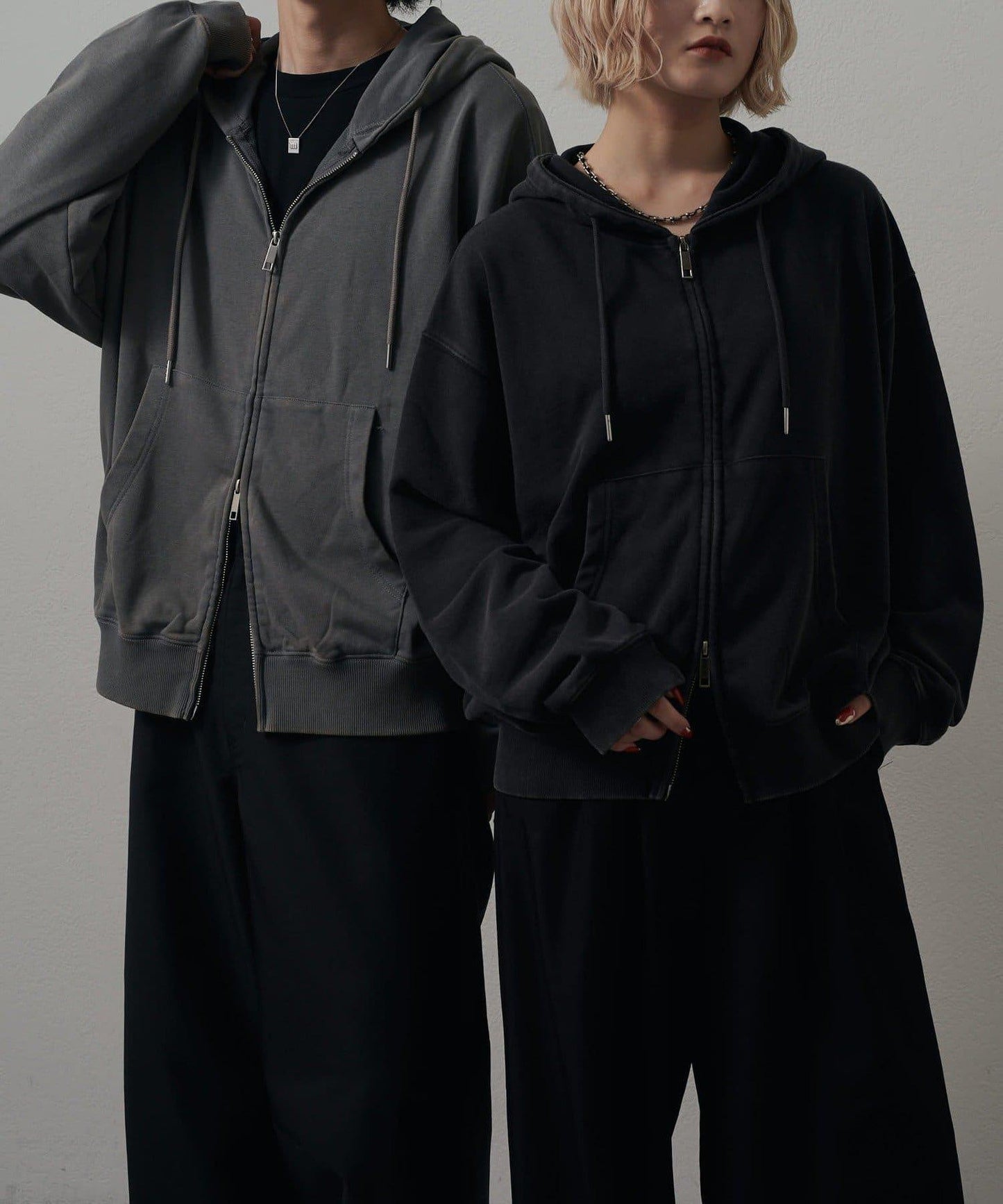 <Lui's ONE>雪花水洗拉鍊衛衣連帽衫