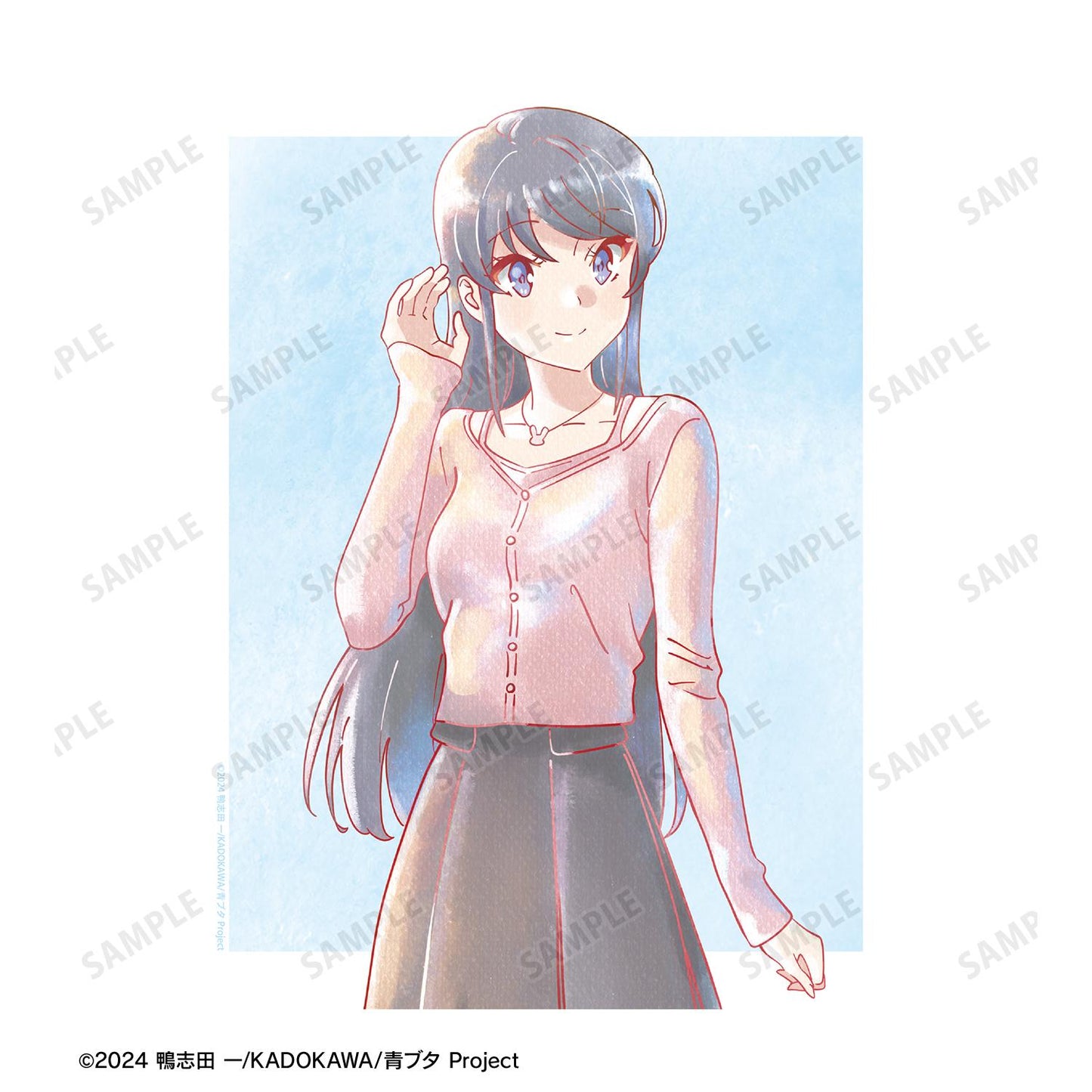 青春豬頭少年不做聖誕老人夢_櫻島麻衣 Ani-Art aqua label F3號畫布板