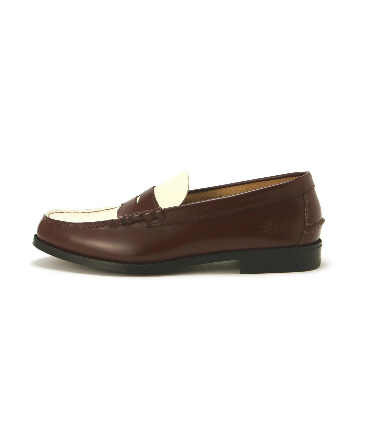 The Kenford Fineshoes 男士拼色樂福鞋 深棕色白色
