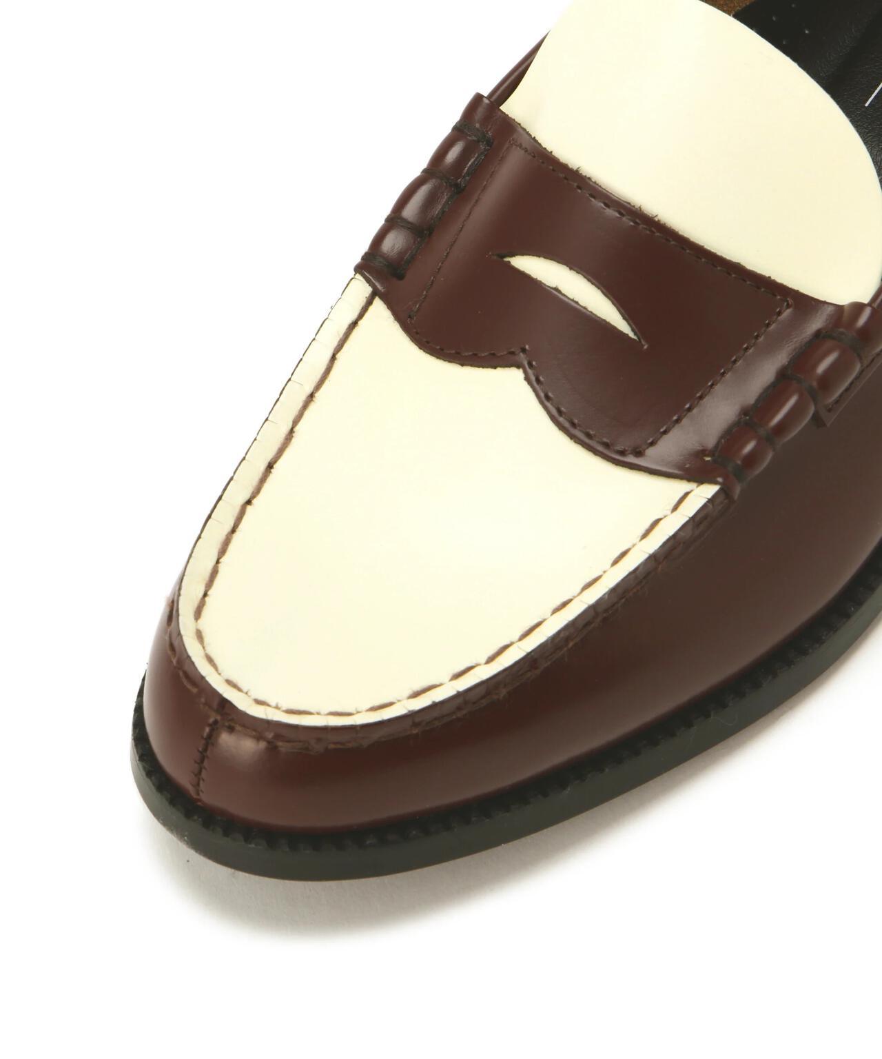 The Kenford Fineshoes 男士拼色樂福鞋 深棕色白色