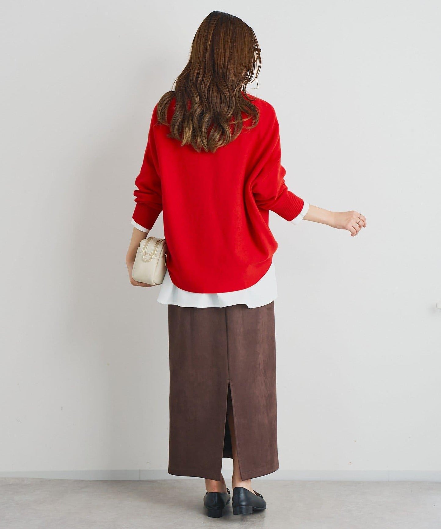 《女性優雅身形》棉花糖絨面窄身半身裙