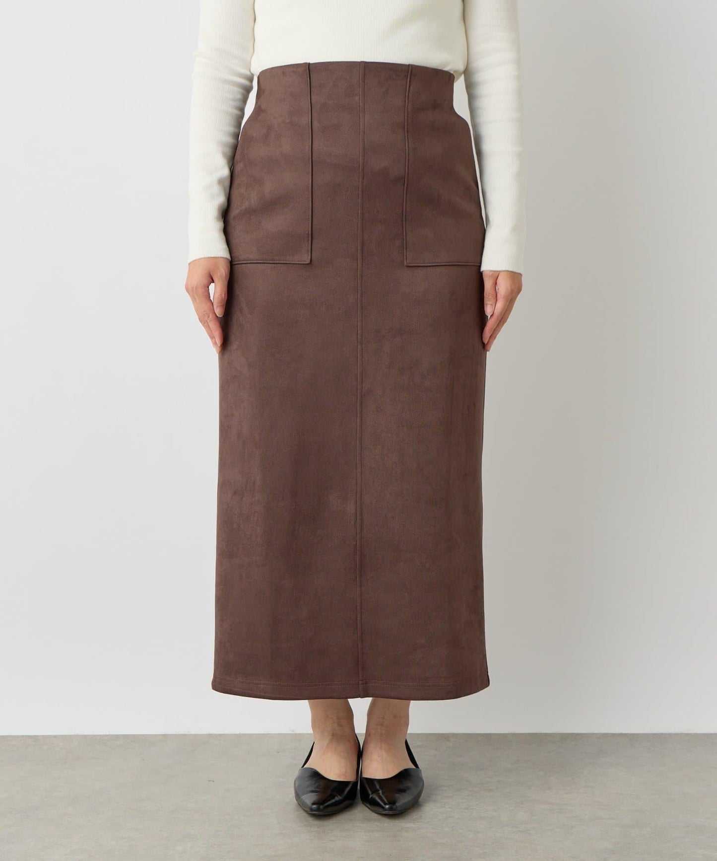 《女性優雅身形》棉花糖絨面窄身半身裙