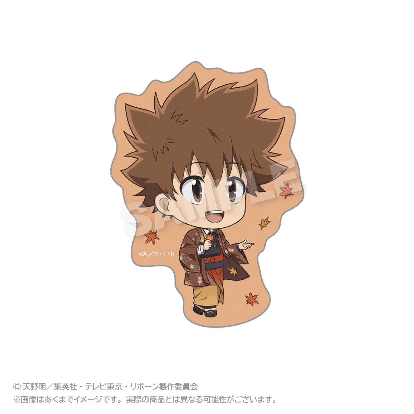 《家庭教師HITMAN REBORN!》異形剪裁貼紙 迷你秋季和服版 沢田綱吉