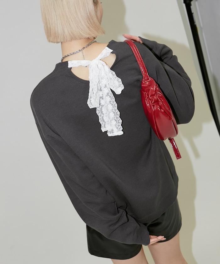 蕾絲蝴蝶結衛衣