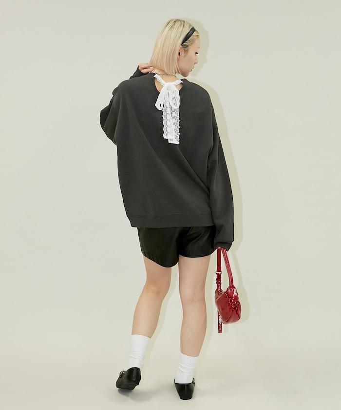 蕾絲蝴蝶結衛衣