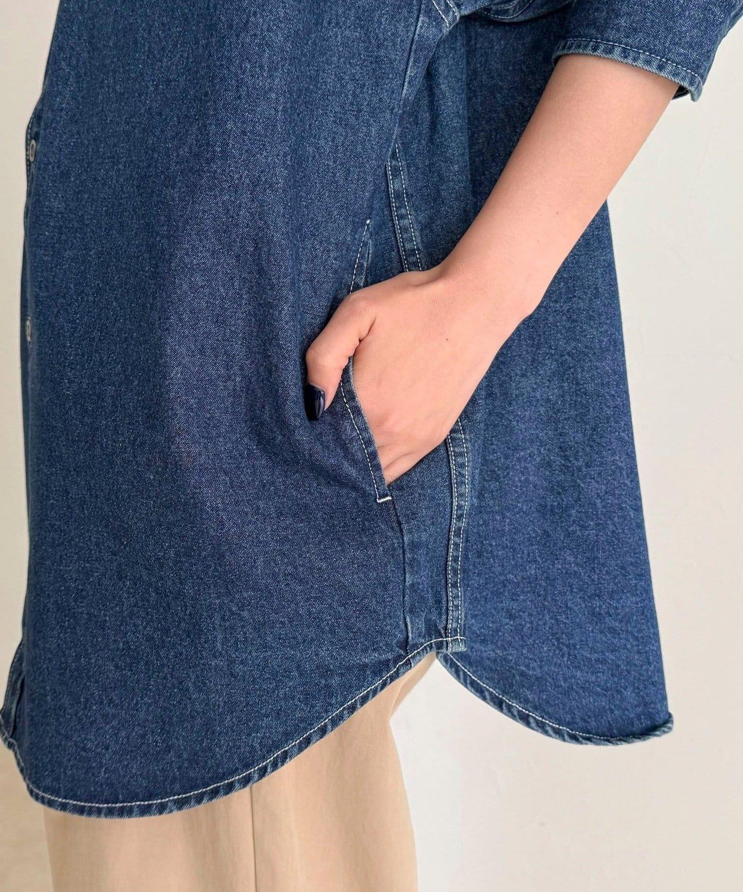 【GEVACO】牛仔連帽襯衫