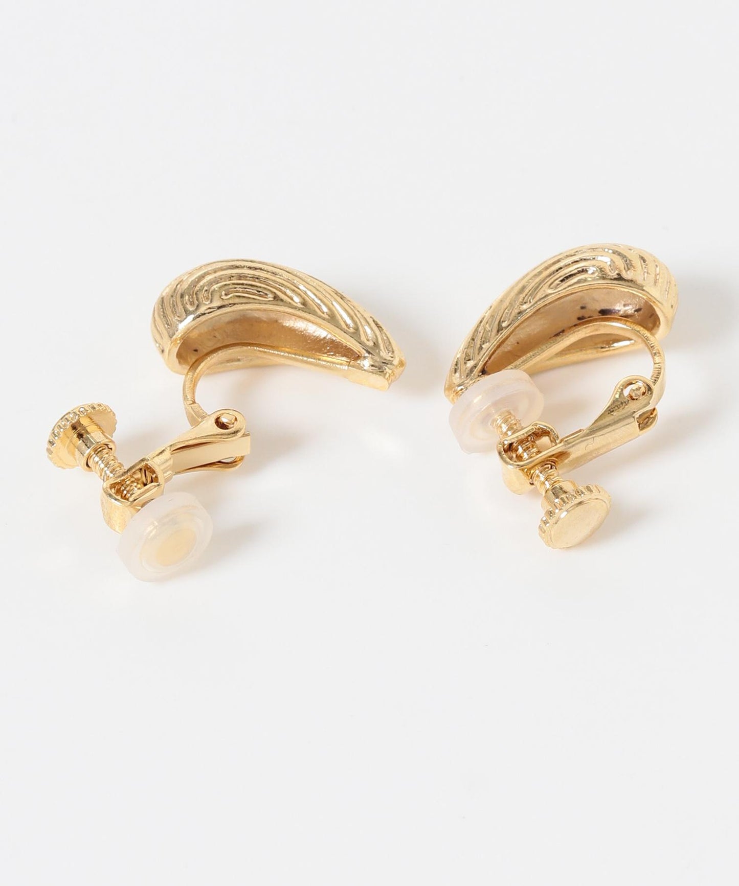 線條金屬水滴耳環