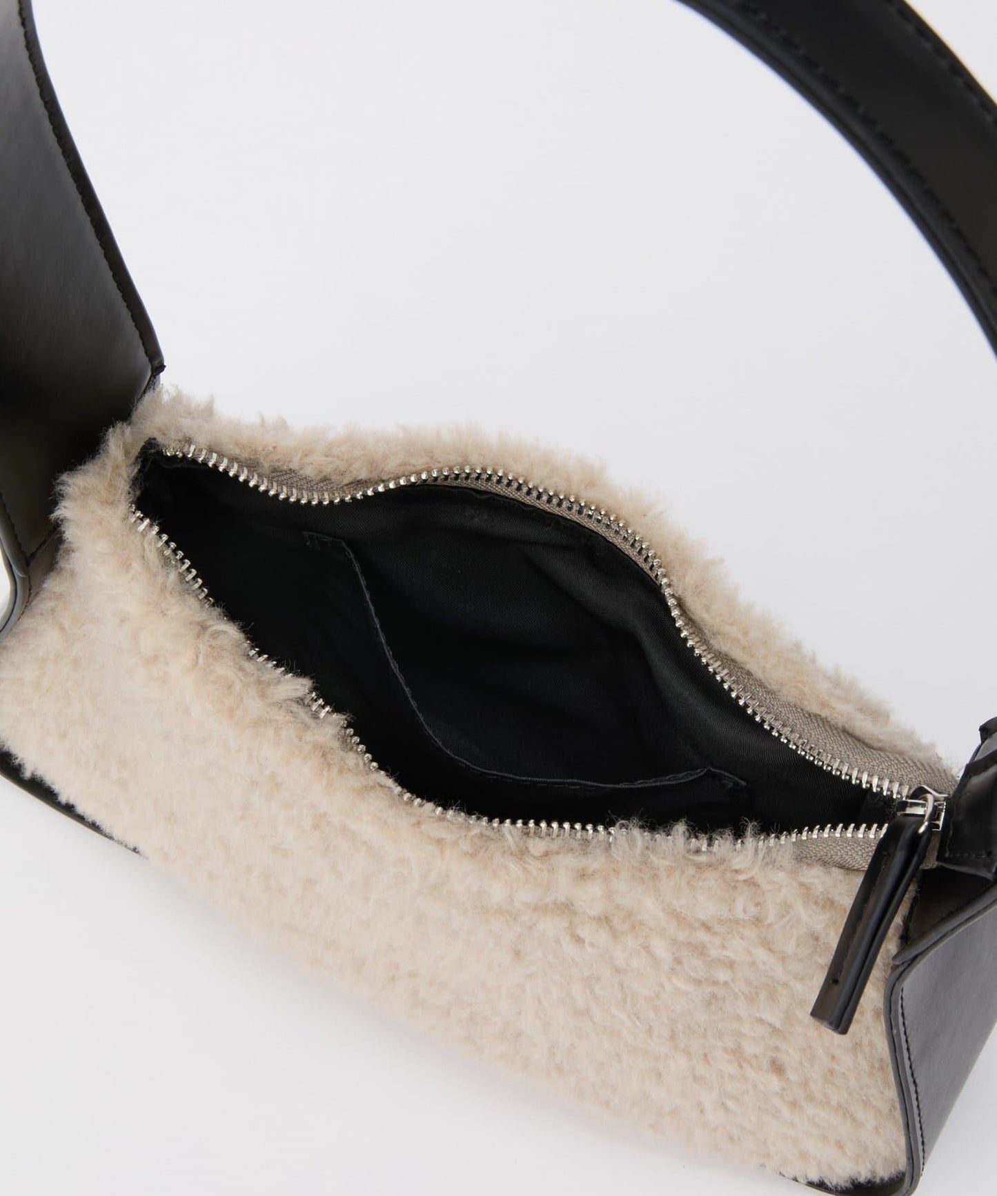 仿羊羔絨半月形包