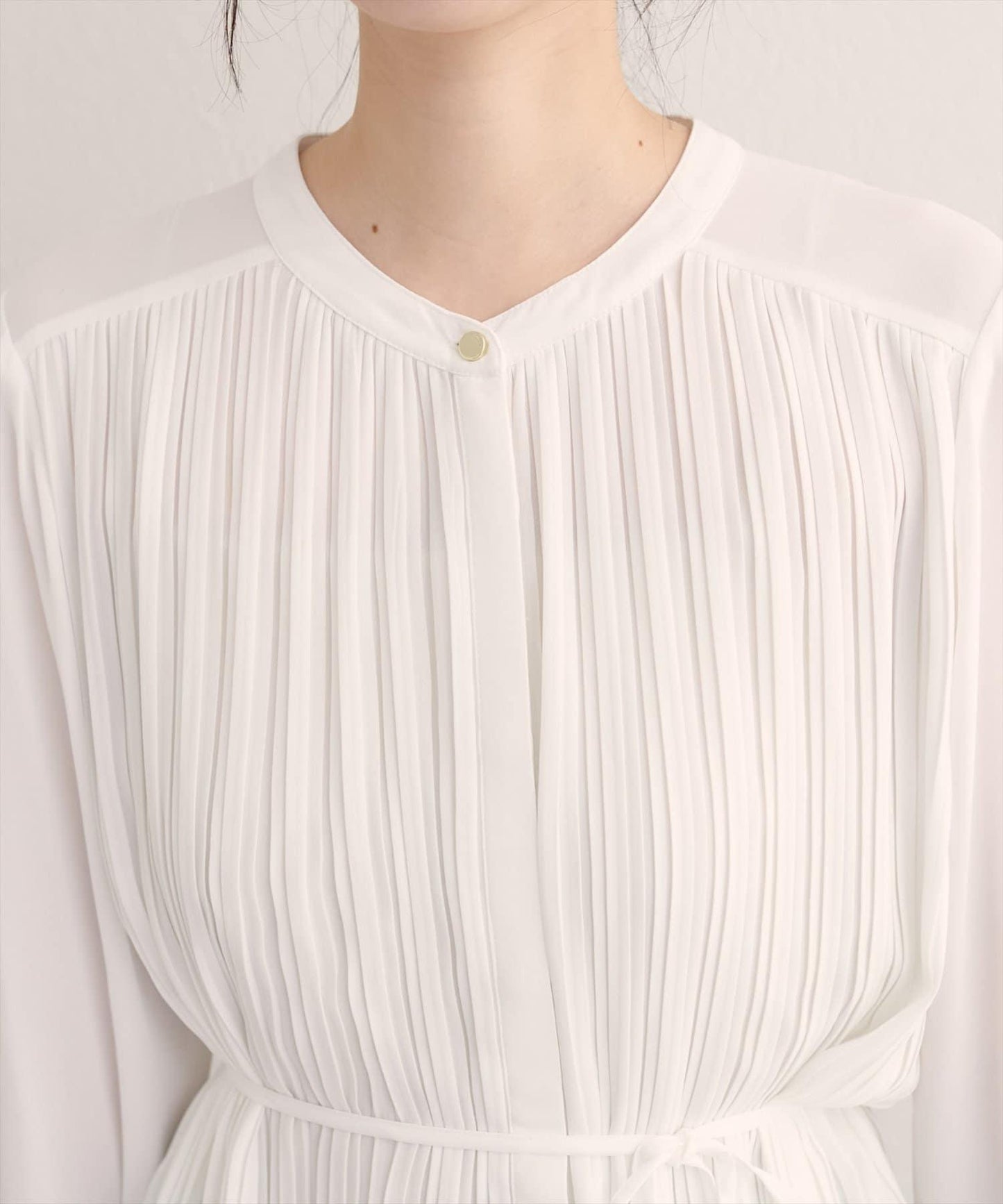 前後兩穿百褶襯衫