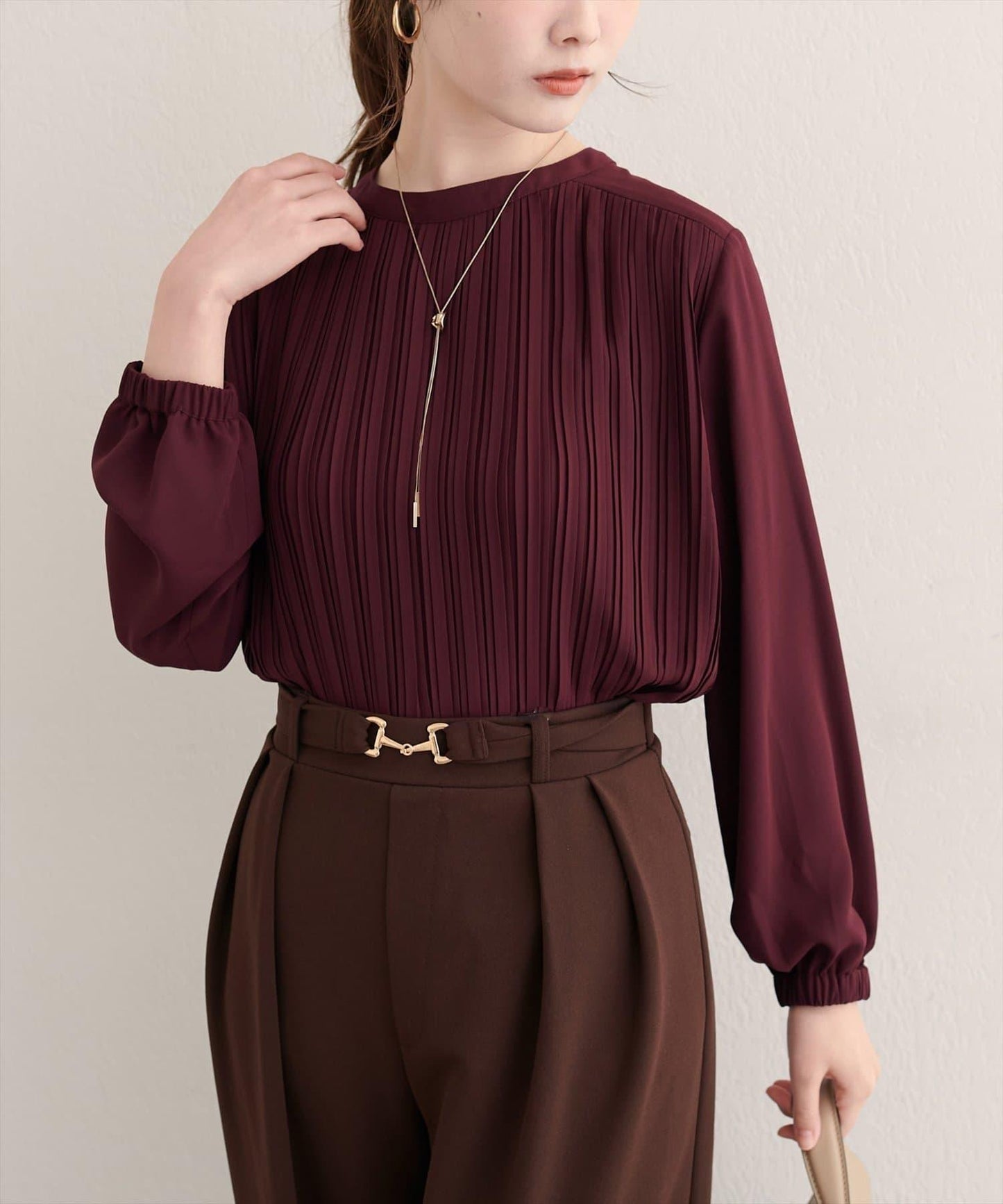 前後兩穿百褶襯衫